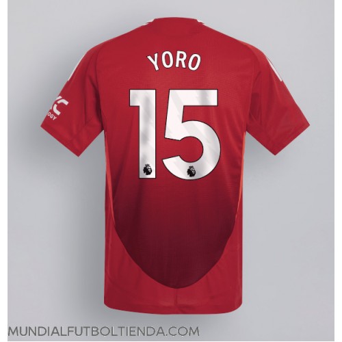 Camiseta Manchester United Leny Yoro #15 Primera Equipación Replica 2024-25 mangas cortas